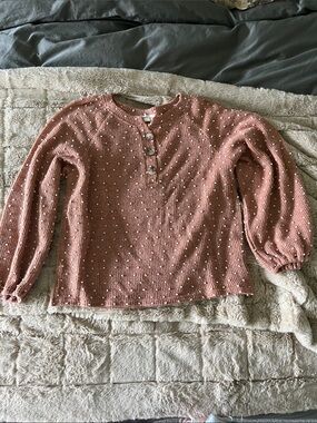 Balloon Sleeve Blouse with Buttons from Blu Pepper